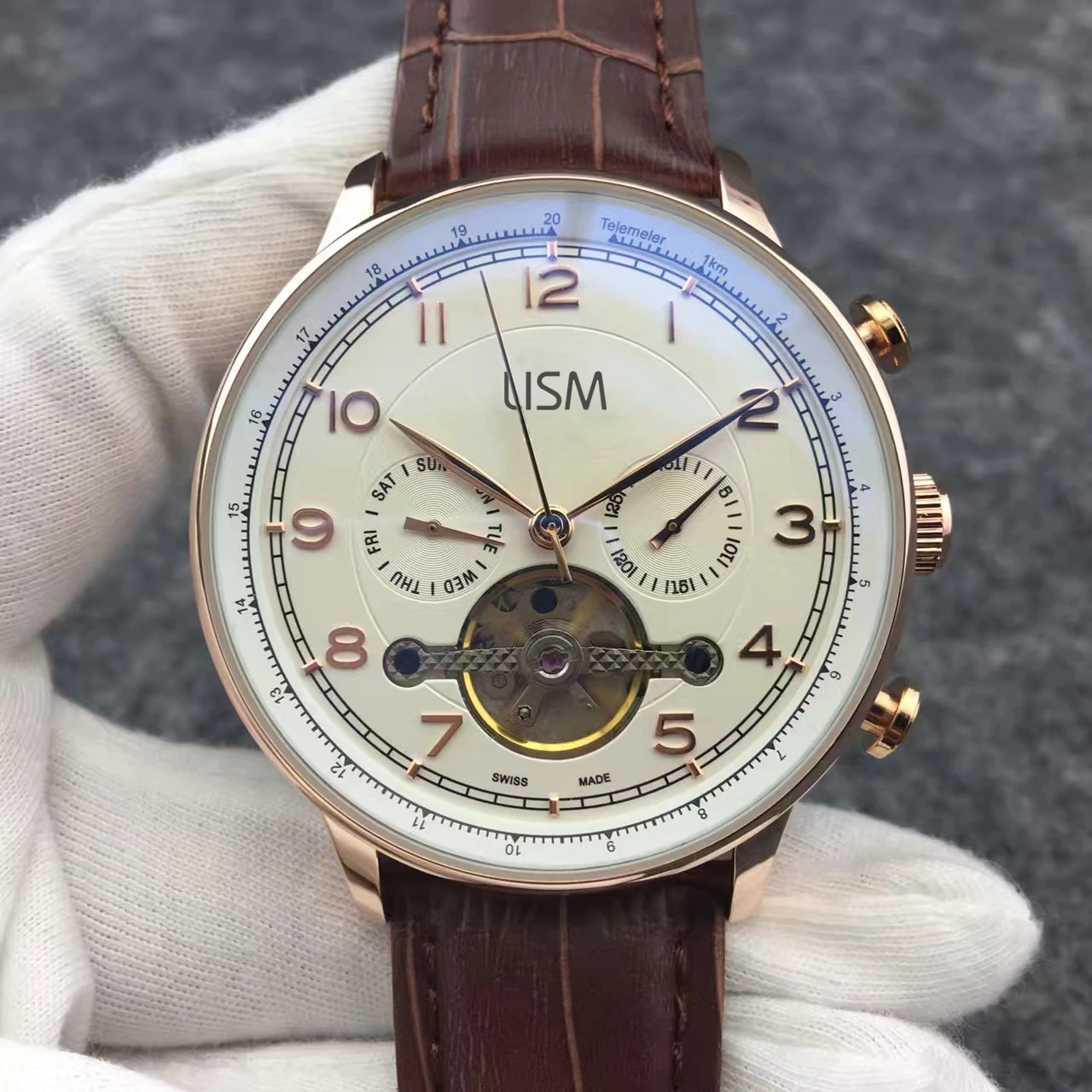 

LISM Bracelet Top Luxury Brand Mechanical Mens Designer SS Tourbillon Automatic Movement Watch Sports Self-wind AAA Wristwatches
