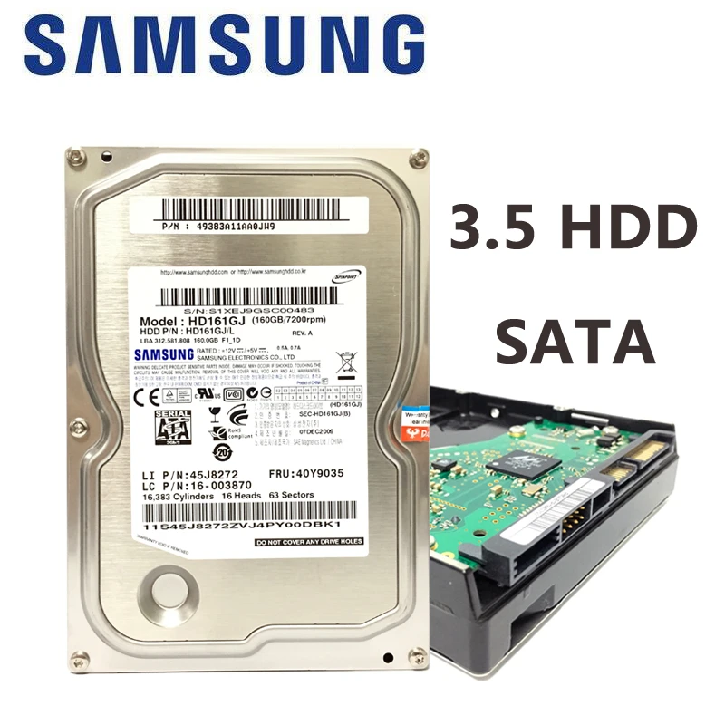 SAMSUNG disco duro interno para ordenador de escritorio, unidad de  almacenamiento de 80GB, 160GB, 250GB, 320GB, 500GB, 160GB, 250GB, 2TB,  320G, 500G, 3,5G, 5400G, 7200G, HDD, SATA 1TB|Unidades de estado sólido  internos| -