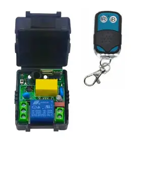 

AC 220 V 1CH Wireless Remote Control Switch System Receiver + 2 Keys metal waterproof Remote/ window/Garage Doors
