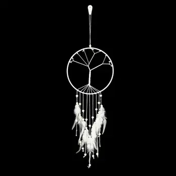

Indian Dream Catcher Handmade Tree of Life Hanging Dreamcatcher Bead Feather Decoration Ornament Home Wall Decor Gift