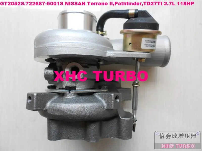 gt2052s 722687-5001 S 14411-7f411 Turbo Турбокомпрессоры для nissan terrano ii, Pathfinder, td27ti 2.7l 118hp 01-05