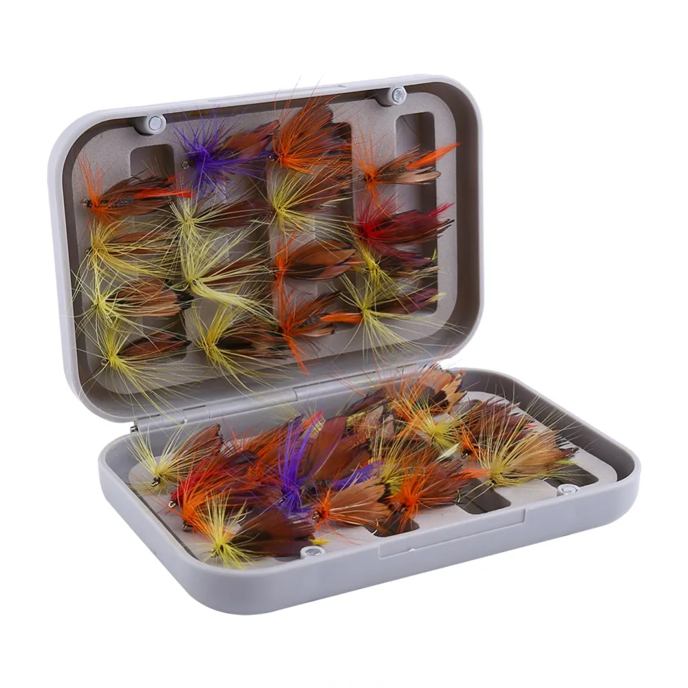 

32pcs Colorful Artificial  insects fishing lure Trout hook Fake butterfly Worm Bait tackle Delicious Crankbait Hooks set