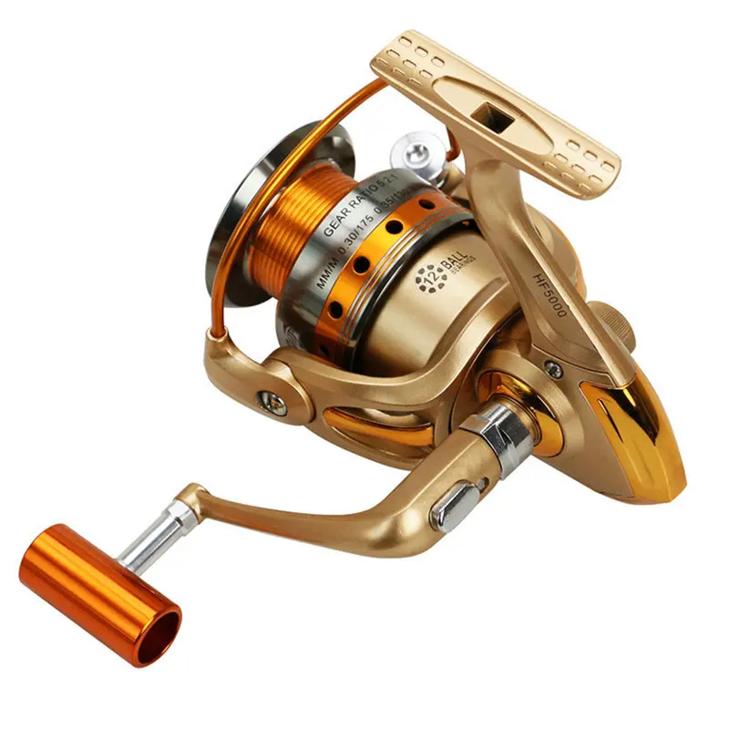 

Yumoshi Brand Fishing Tackle Reel 12BB Fly Saltwater Spinning Wheel Metal Trolling Spinning HF500-9000 Ocean Sea Boat Ice