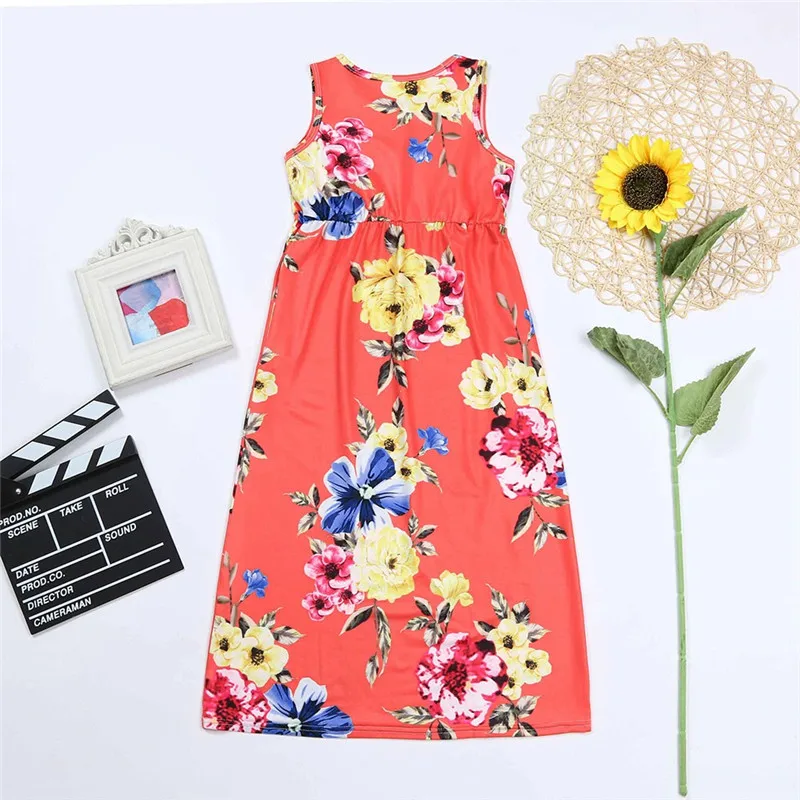 Family-matching-clothes-Slim-Pocket-Boho-Floral-Long-Dress-Mom-and-daughter-dress-mama-hija (5)