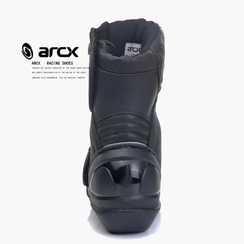 ARCX мужские мотоциклетные ботинки из натуральной коровьей кожи; водонепроницаемые уличные ботинки для мотогонок; сапоги для мотокросса в байкерском стиле