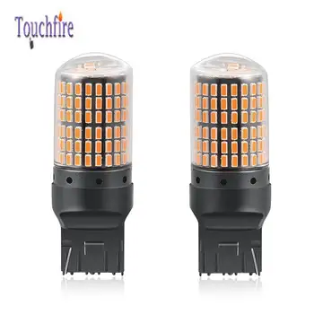 

4pcs T20 W21W 1156 P21W PY21W LED W21/5W WY21W Canbus Car Bulb Reverse Turn Signal Fog Light 12-24V Lamp