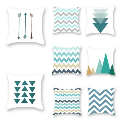 

18''Geometric Tropical Decoration Print Cactus Monstera Cushion Polyester Throw Pillow Home Decorative Pillow