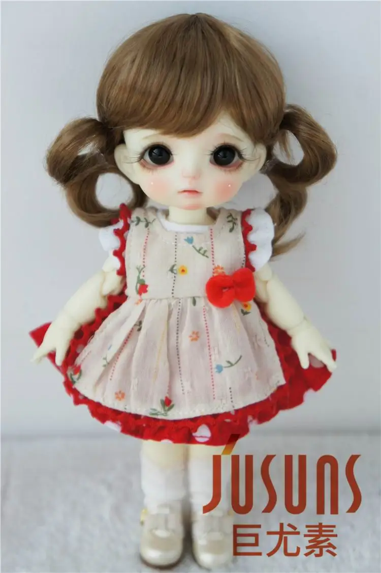 

JD199 1/8 1/6 Cute bjd doll wigs size 5-6 inch 6-7 inch Fashion Synthetic mohair wig twin pony wig doll accessories