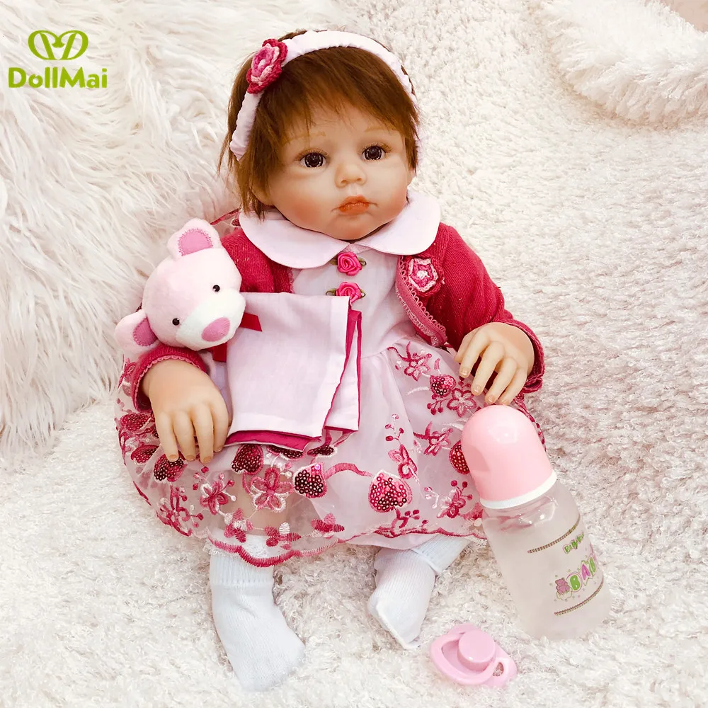 

Reborn baby dolls for girls 50cm soft silicone reborn baby doll l.o.l newborn baby alive dolls for child bebe gift reborn