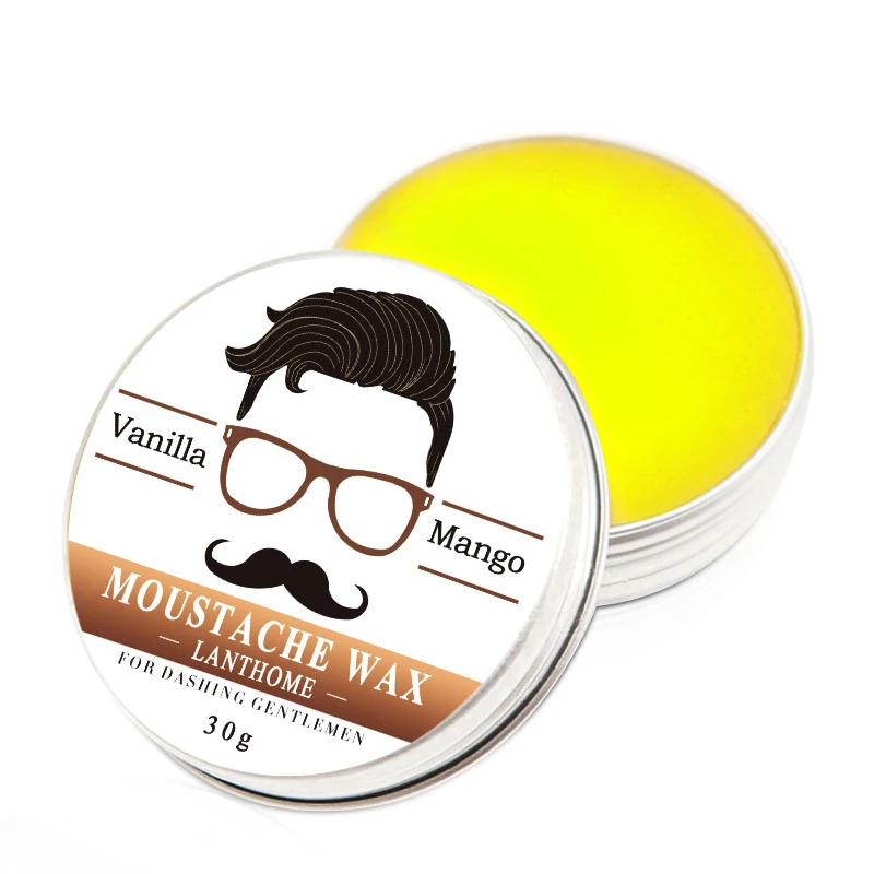 30 г Lanthome натуральное масло для бороды и бальзам усы воск для укладки, пчелиный воск увлажняющий разглаживающий для мужской бороды Уход - Цвет: Moustache wax