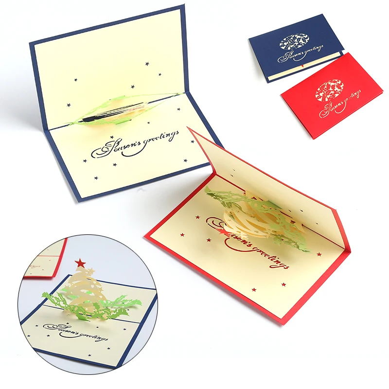 postcard cartoon folding paper 3d pop up card birthday