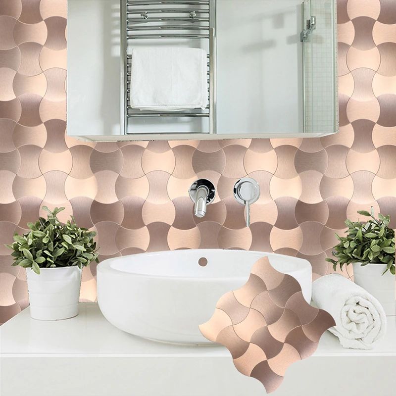 Homey Mosaic Fireproof Modern Self adhesive Mosaic Tiles for Kitchen