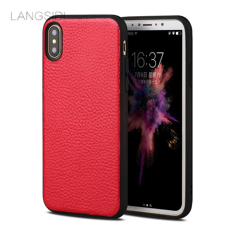 

Wangcangli brand phone case Crocodile back flip For iPhone X cell phone package All handmade custom