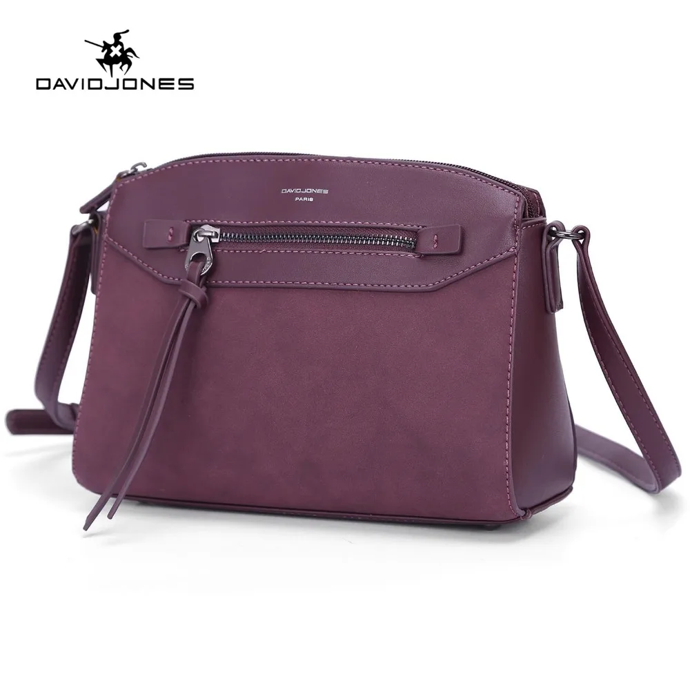 

DAVIDJONES women messenger bags faux leather female shoulder bags mini lady patchwork handbag brand crossbody bag free shipping