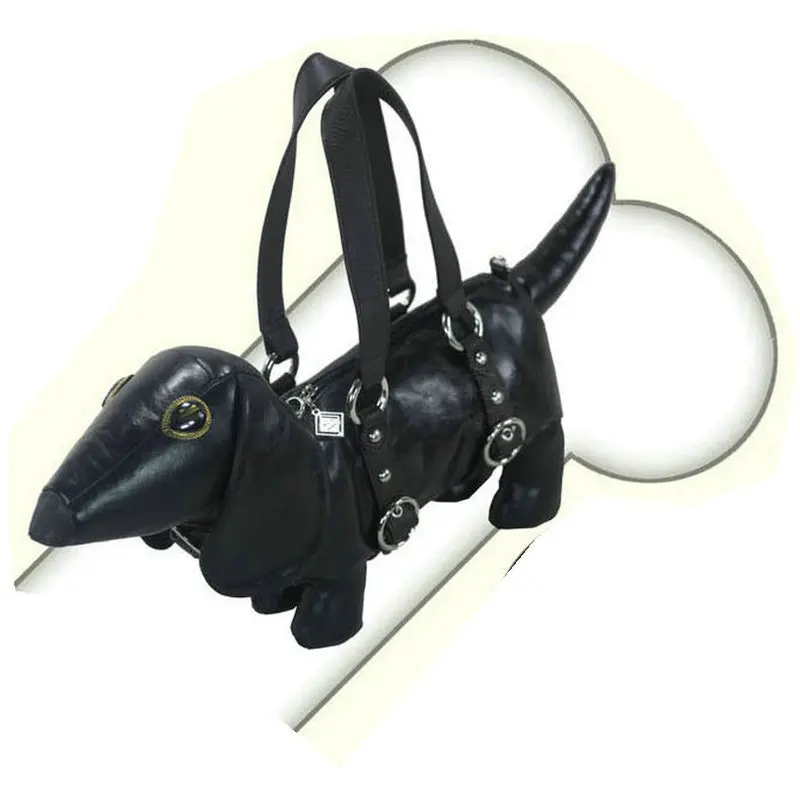 Funny dachshund bag Pudding pipe dog tote unique pet cross body animal