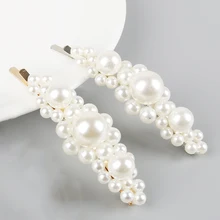 2 шт. Ins стиль сладкие Золотые Серебряные Зажимы инструмент для укладки волос женские аксессуары для волос металлические шпильки с жемчугом Дамская заколка для волос заколка