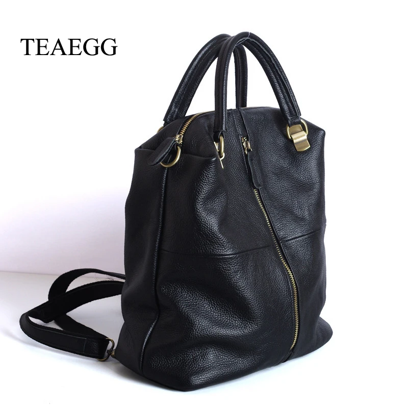 Schulter Dame Tasche Teaegg Weibliche Kuh Rucksack Frauen Echte zweck Leder Multi Echtem fqHzPfwBR