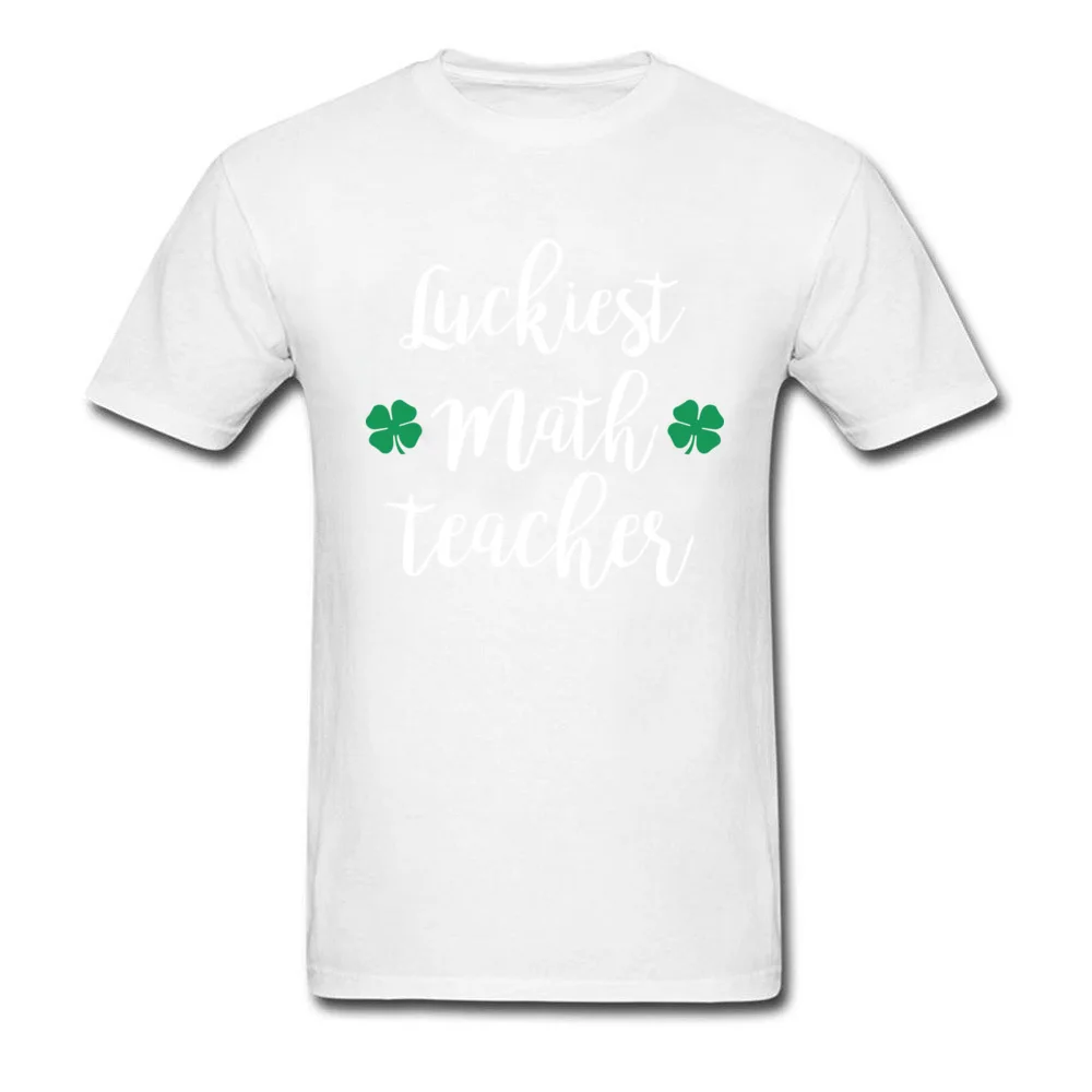 Luckiest Math Teacher Shirt St Patricks Day_white