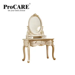 luxury European and American style bedroom furniture ivory,white, French dressing table with chair