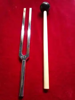 

Stainless steel 256Hz medical tuning fork hearing test with bag hammer