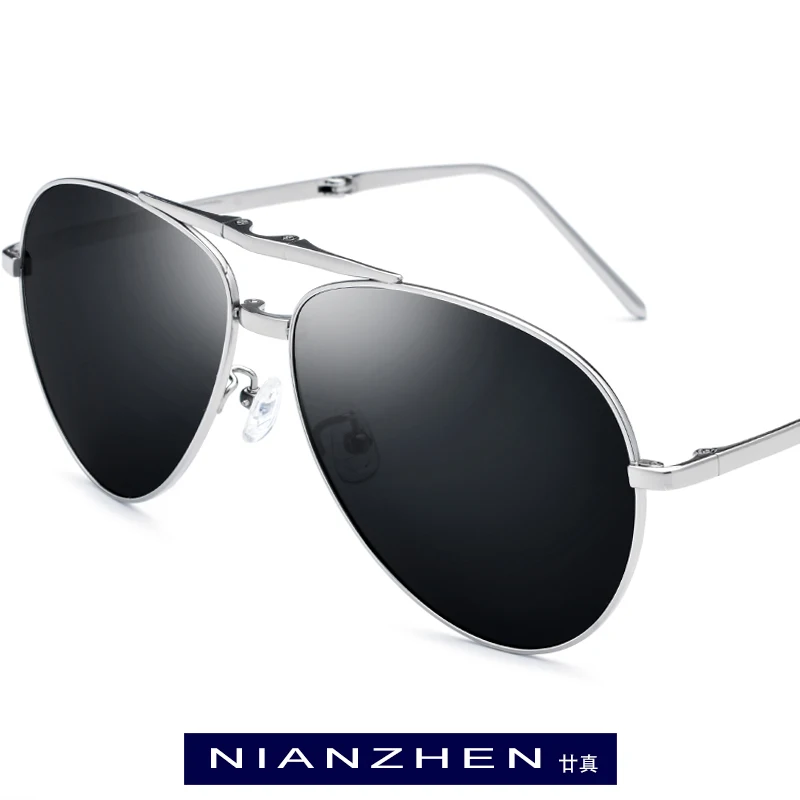 Gafas de sol de titanio puro para hombre, gafas de sol plegables polarizadas para aviación, 2019, gafas de sol de marca de diseñador para hombre, gafas de sol para hombre, 1190 - 1