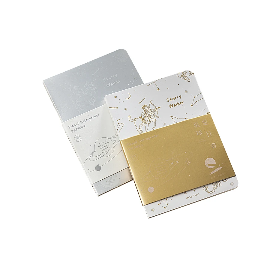Блокнот Retrograde The Planet Bronzing gold silver Process Notepad астронавт тема рождественские подарки 1