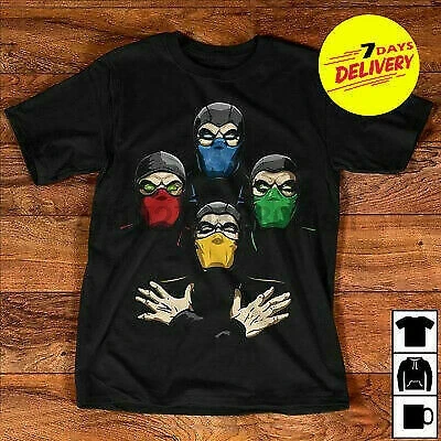 

Sub-Zero Mortal Kombat Bohemian Rhapsody QUEEN T Shirt Black Cotton Full Size