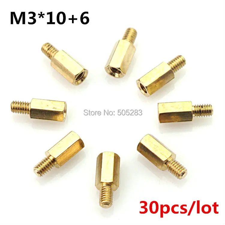 Pc Fan Screws Washers New 10x 6.5mm Brass Standoff 6-32-M3 PC Case ...