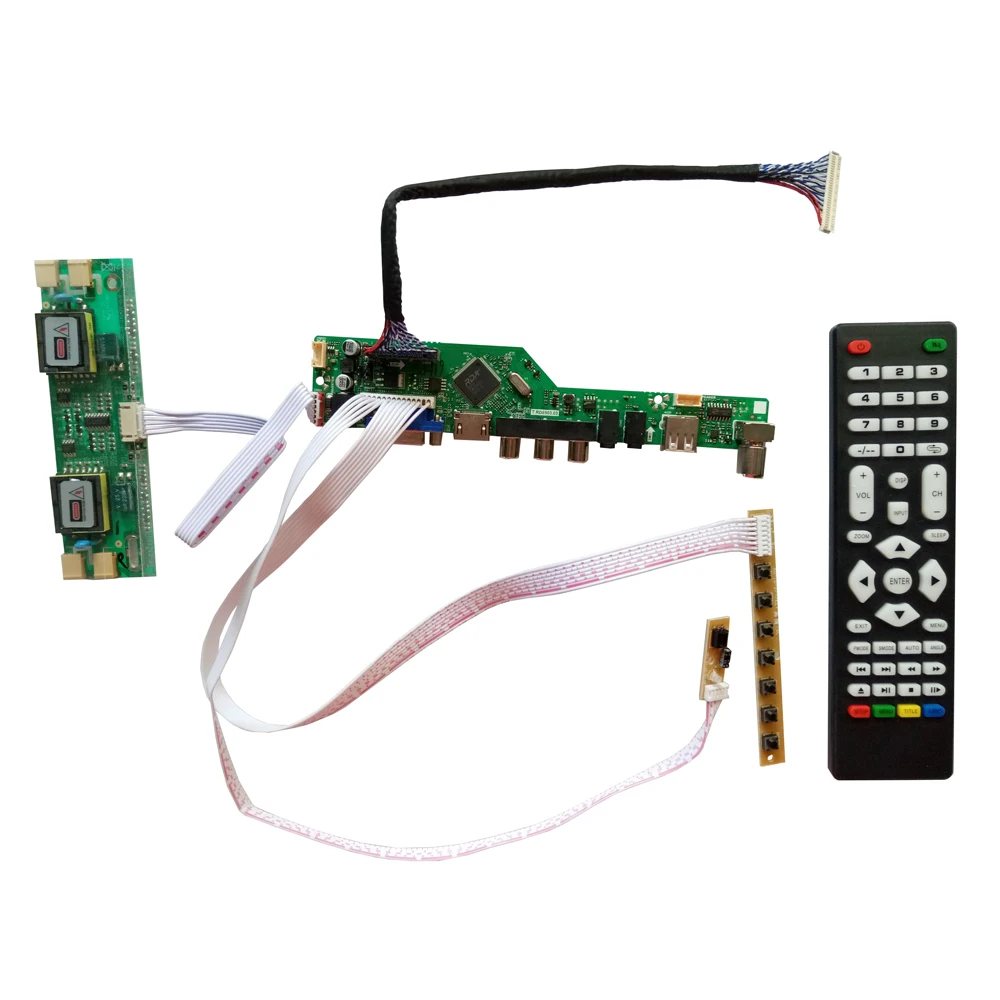 

T.V56.031 New Universal HDMI USB AV VGA ATV PC LCD Controller Board for 14.1inch 1024x768 UB141X01 CCFL LVDS Monitor Kit