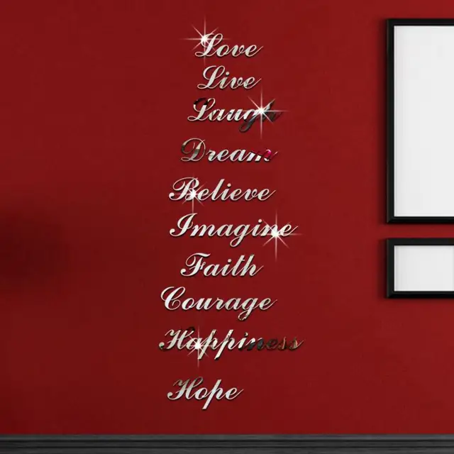 Inspirational Words Quote Letters Alphabet Wall Stickers Decals For