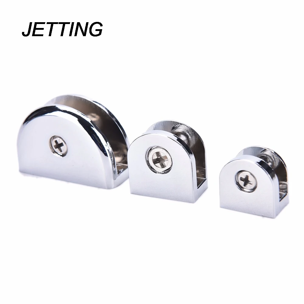 Silver 6 8mm Glass Clamps Stainless Steel Semicircle Clamp Holder Clip