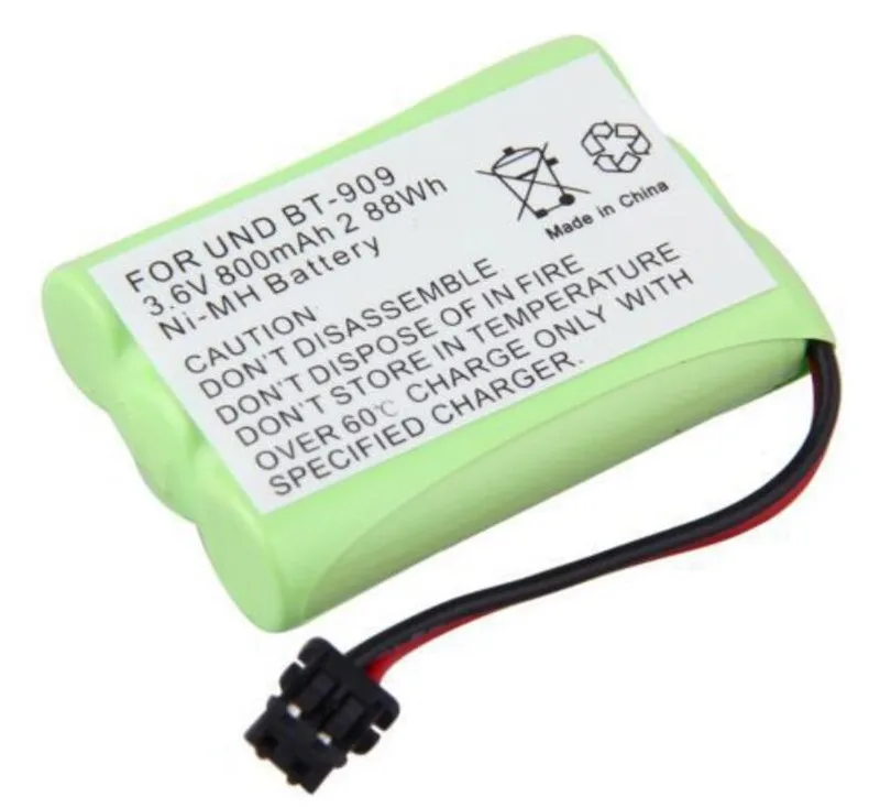 3.6V 800mAh NiMH Cordless Phone Rechargeable Battery BT 909 Replacement