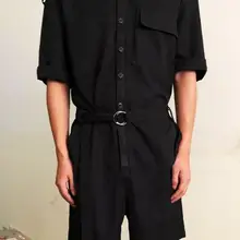 M-6XL Горячая Весна Мужская Новая Мода Индивидуальный заказ свободный с короткими рукавами комбинезон нагрудник повседневный костюм