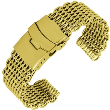 LPWHH Net Weave Stainless Steel Watchband 18mm 20mm 22mm 24mm Metal Buckle Watches Strap Bracelet Women Black Silver Rose Gold