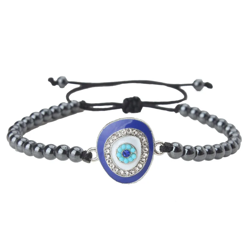 Buy EVIL EYE 1pc new fashion Eye black beads bracelet 19cm trendy geometric