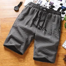 Большие размеры 4XL повседневные мужские шорты серый Homme пляжные шорты на шнурке мужские s Slim Fit бермуды летние Модальные Джоггеры мужские шорты