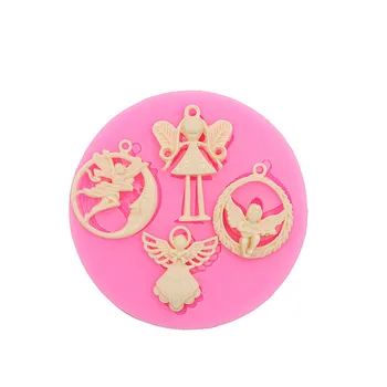 

Angel small fairy cake silicone mold handmade chocolate cake dessert decoration mold DIY cakes baking gadget new free