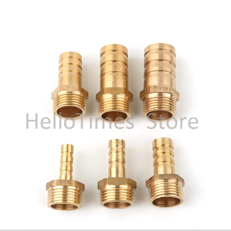 10 X 3/8" M TO HOSE 3/8" Joiner Brass Connector Pipe Water Air Pump Vacuum