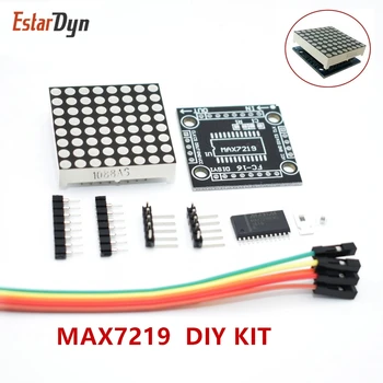 

10 set MAX7219 dot matrix module microcontroller module DIY KIT (Black)