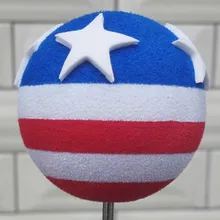 США Америка звезда бейсболки с флагом очаровательные милые Мультяшные антенны шары EVA пены воздушные топперы украшения автомобиля Стайлинг украшение крыши