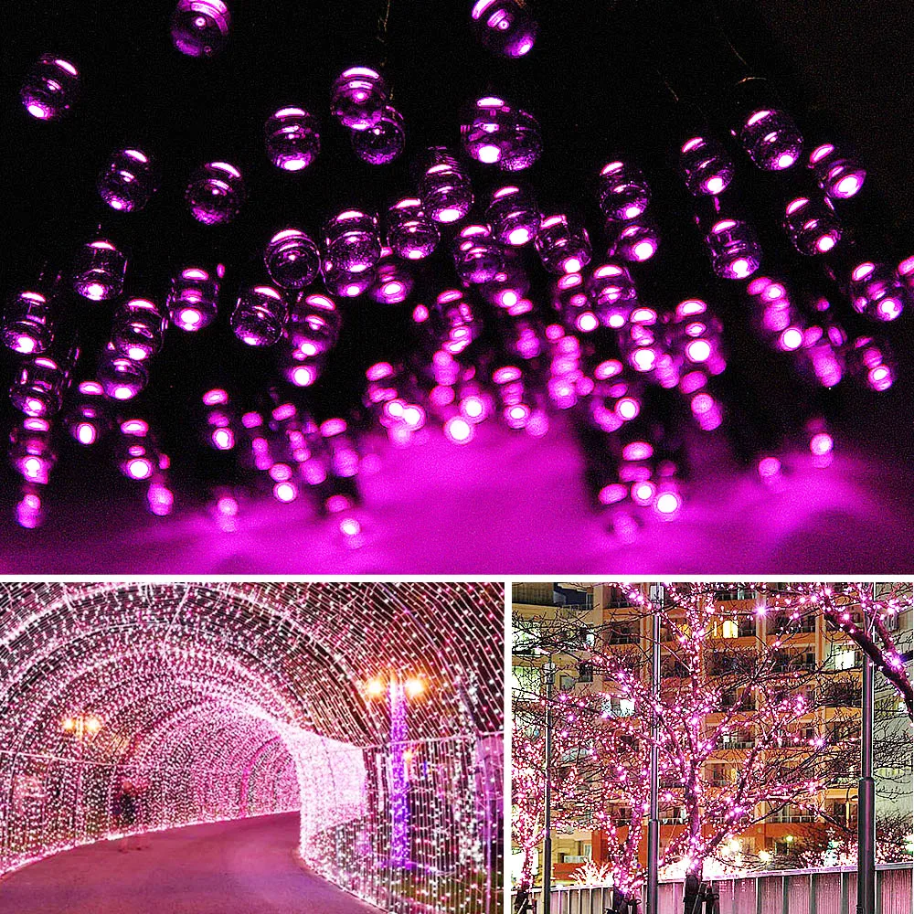 200 LED Solar String Fairy Lights Outdoor Waterproof Holiday Lighting Christmas Garland Solar Power Lamp Solar Garden Light LED (15)