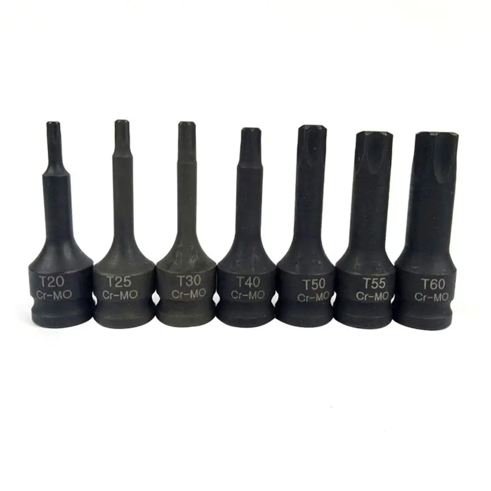 

7Pc Integrated Sleeve Set 3/8 Pneumatic Pressure Batch Sleeve Tool Set Combination T Type H Type M Type Pressure Batch Sleeve