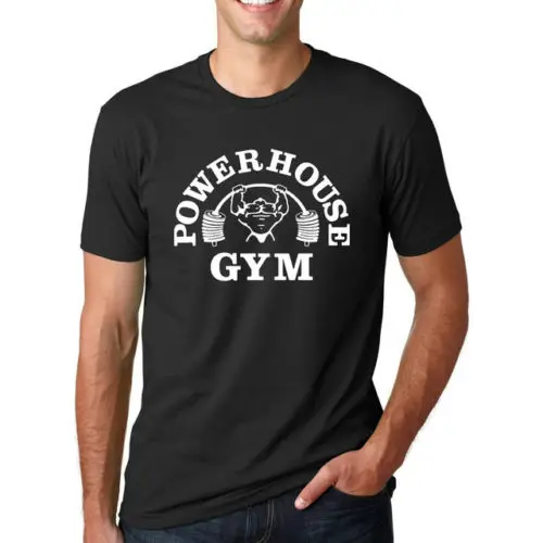 

New Powerhouse GYM Logo T-Shirt Short Sleeve Men T Shirt Size S-3XL summer o neck tee, free shipping cheap tee,2019 hot tees