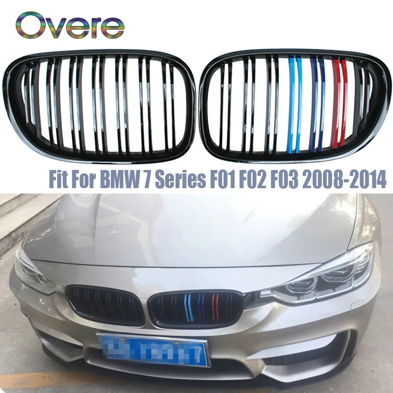 

OVERE Car Front Bumper Racing Grills For BMW 7 Series BMW F01 F02 F03 F04 730i 740i 750i 760i 730d Saloon 2008-2014 Accessories