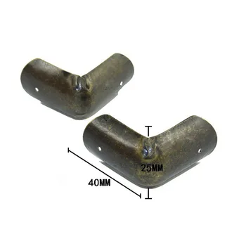 

20PCS 40mm Antique Right Angle Legs Wooden Box Hardware Corner Brackets Decor Covers Four Sides Protections Iron Corners