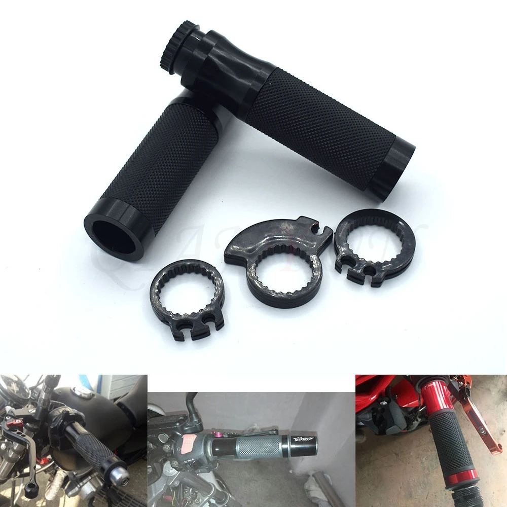 Для 7/" мотоциклетные ручки, ручки на руль, CNC 22 мм, универсальные для Suzuki GSXR GSX-R 600 750 K6 K7 K8 K9, черные