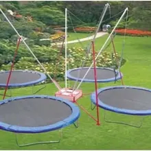 4 в 1 банджи батут, Круглый пружинистый батут