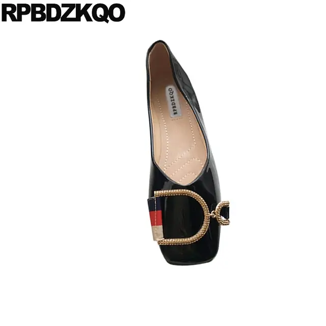 black patent leather flats womens