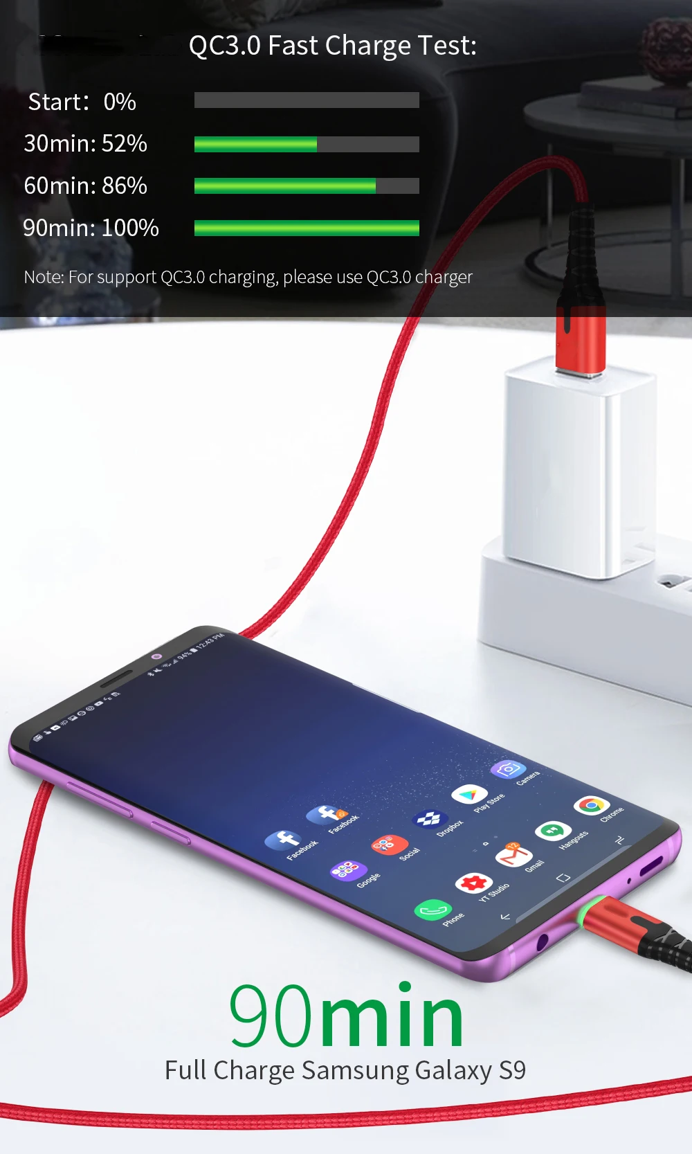 Кабель Usb type C кабель быстрой зарядки типа c кабель usbc 1 2 м метр для samsung синхронизации данных светодиодный Smart SuperCharging для huawei P20 P30Pro