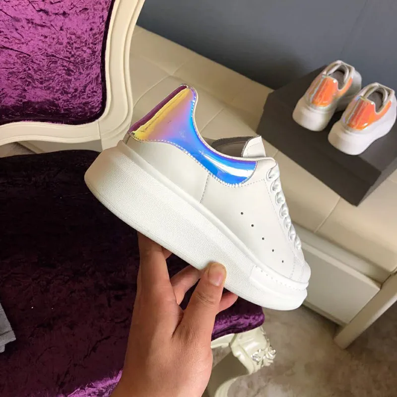 

2019 brand women sneakers designer SNEAKER lace up genuine leather dad shoes flat platform casual trainer shoes woman